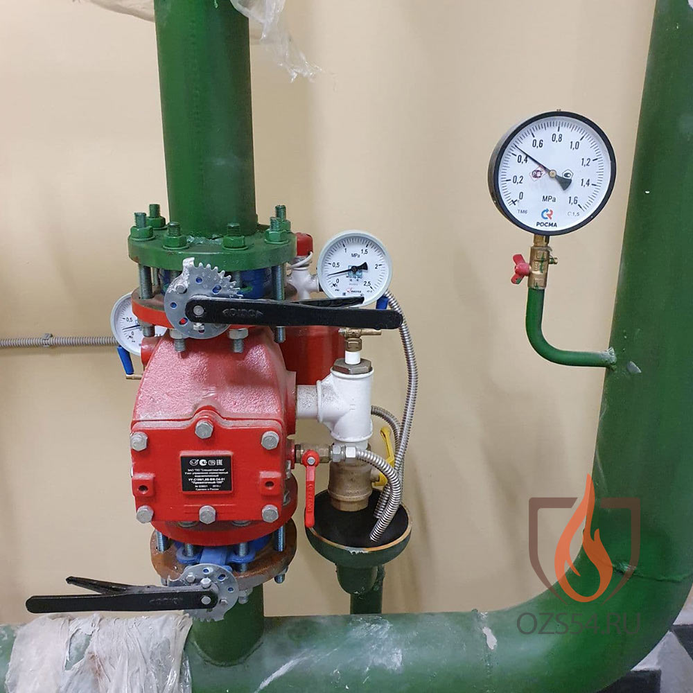 Монтажа системы автоматического водяного пожаротушения