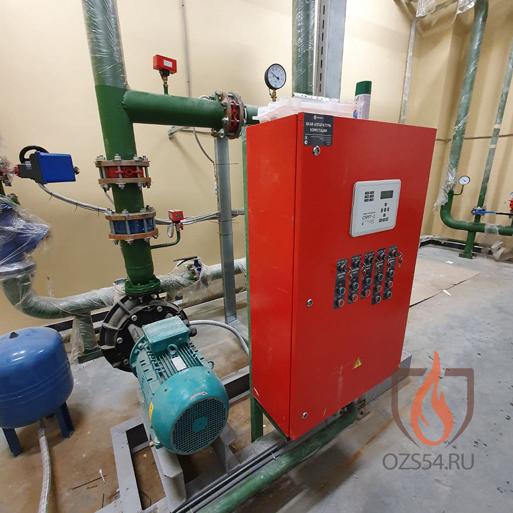 Монтаж насосной станции системы автоматического водяного пожаротушения